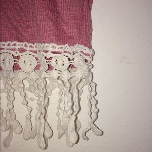 Pink Tank top with White bottom